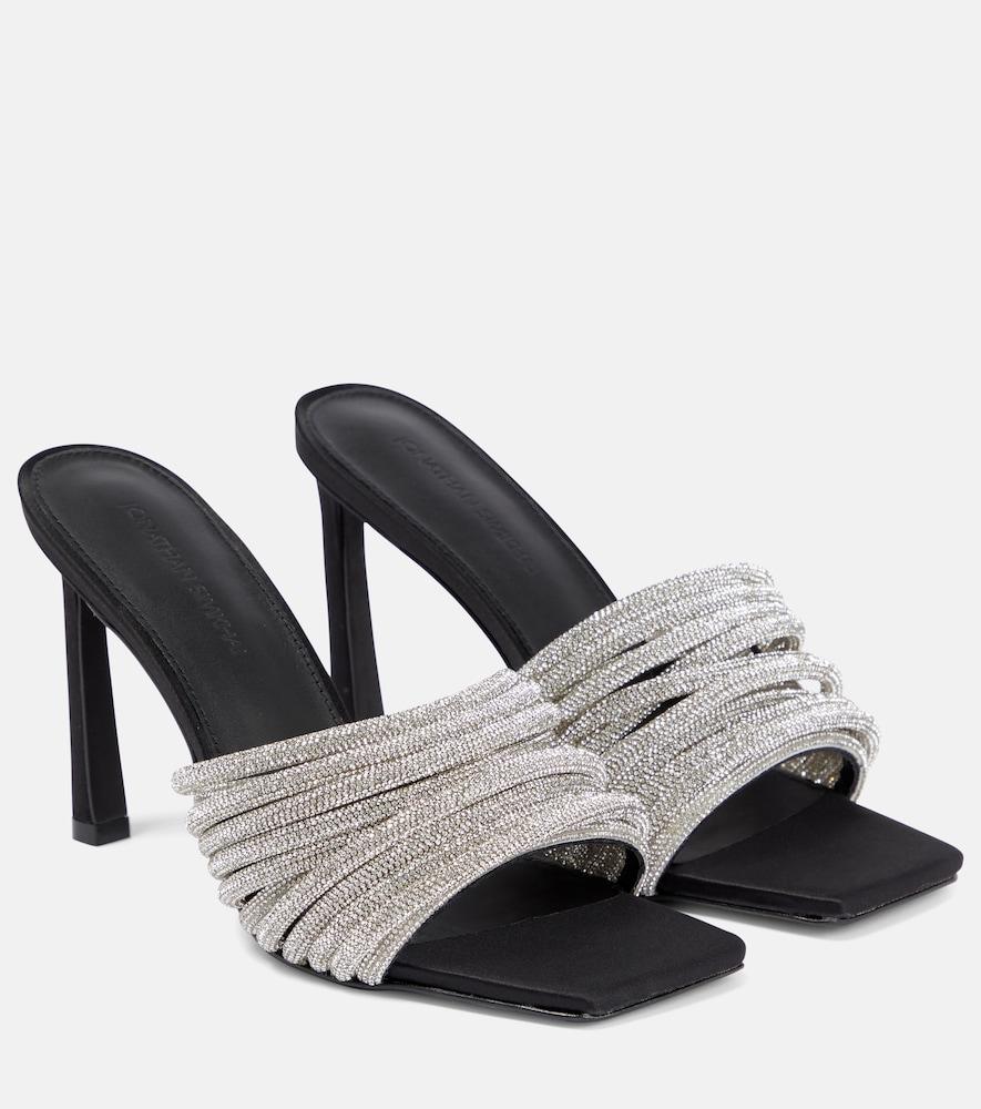 simkhai lena crystal-embellished high sandals