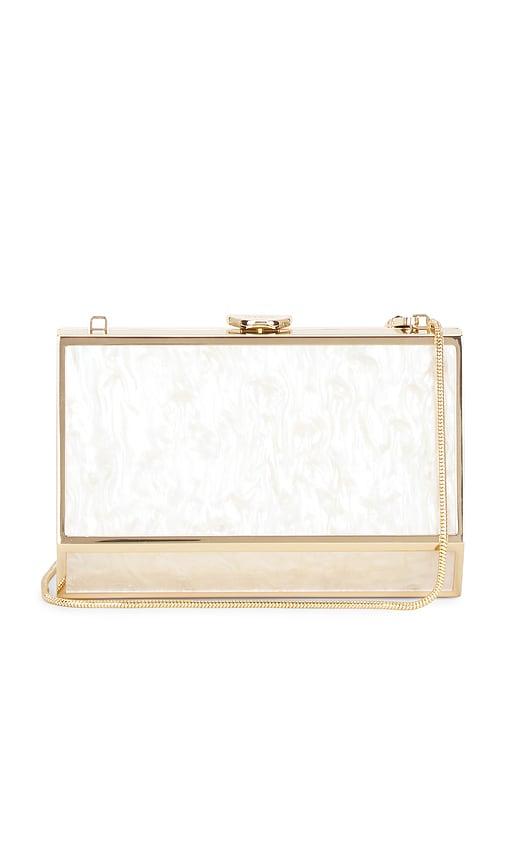 simkhai maddox clutch in ivory.