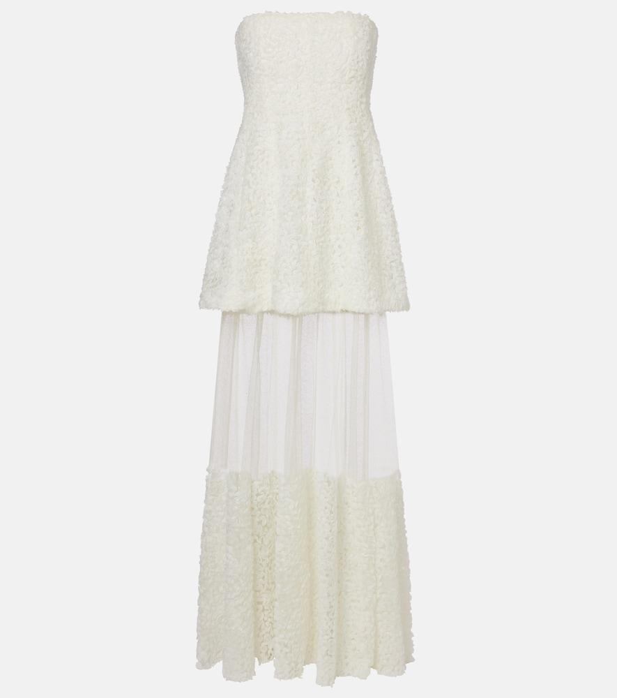 simkhai marella chiffon bustier dress
