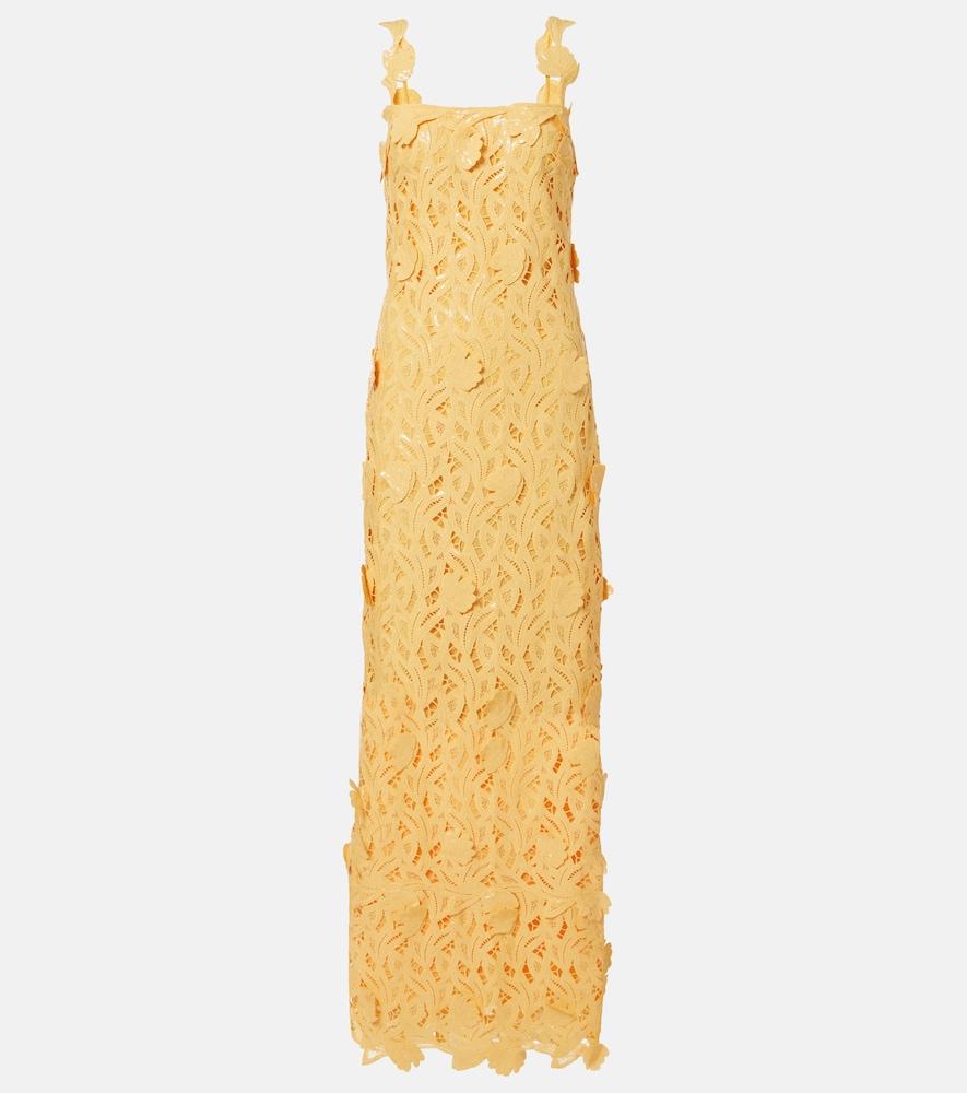 simkhai marenna broderie anglaise sequined gown