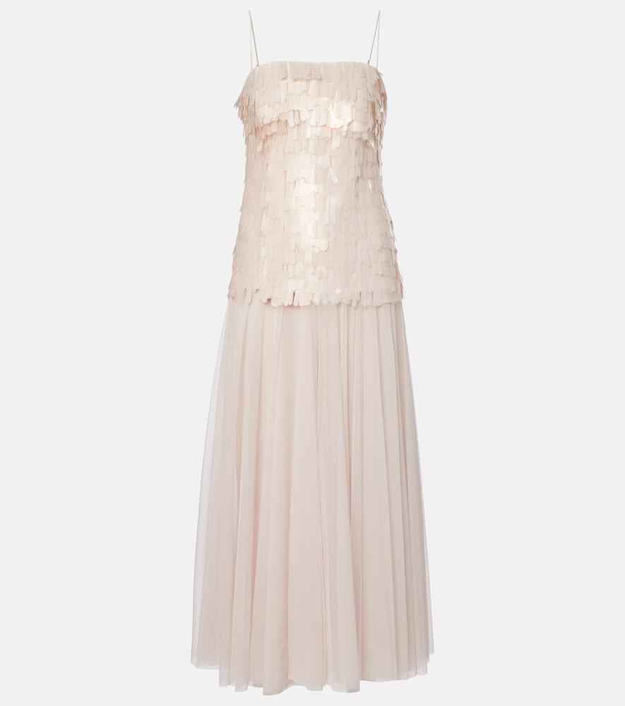 simkhai maxine sequined maxi dress