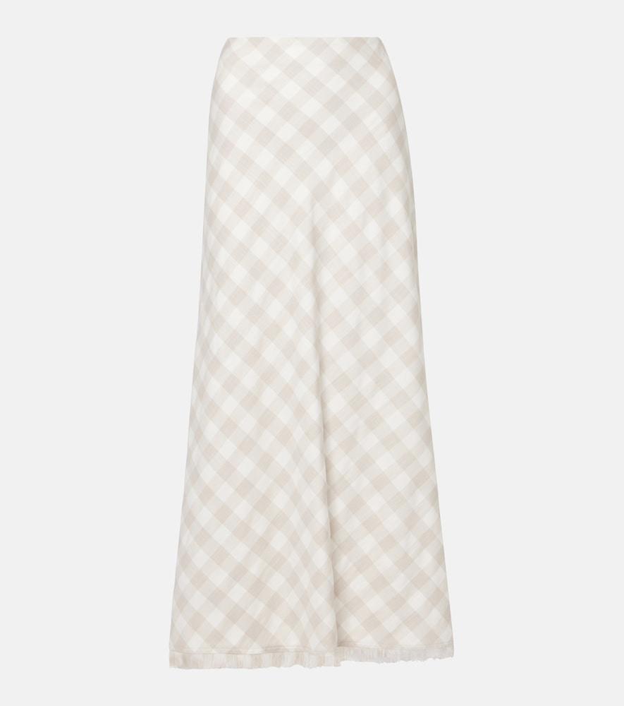 simkhai noelle checked maxi skirt