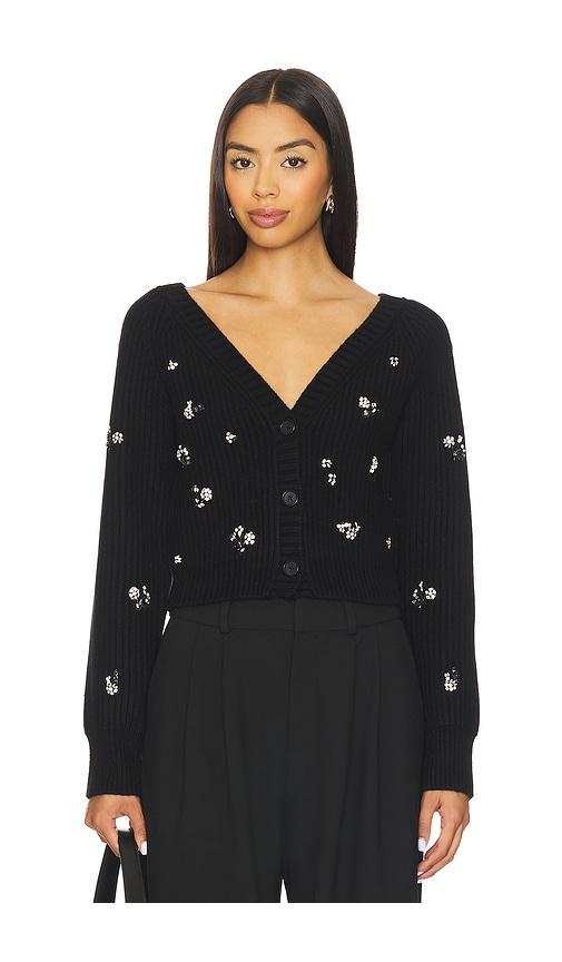 simkhai novah cardigan in black. - size l (also in m)