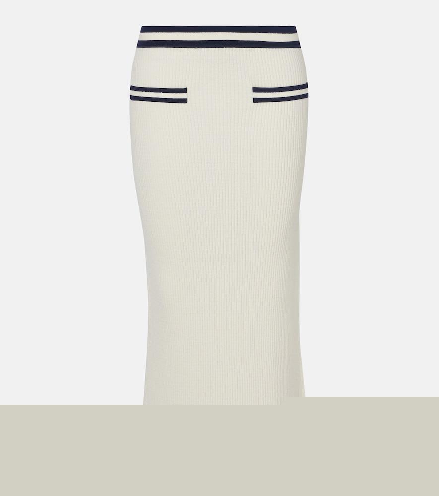 simkhai paige bouclé midi skirt
