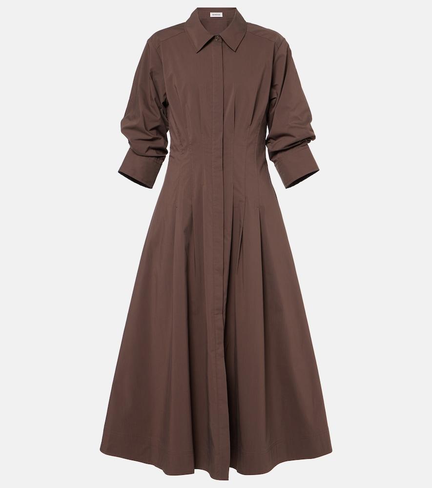 simkhai pintuck cotton-blend midi dress