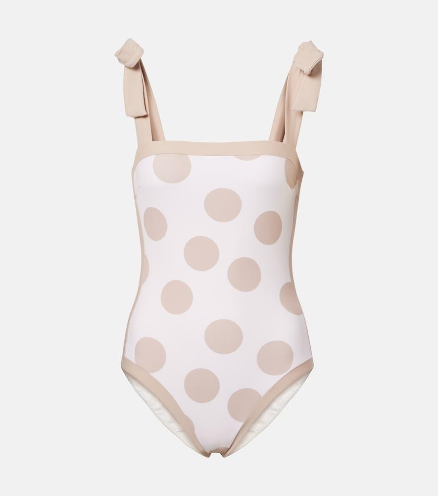 simkhai piper polka-dot swimsuit