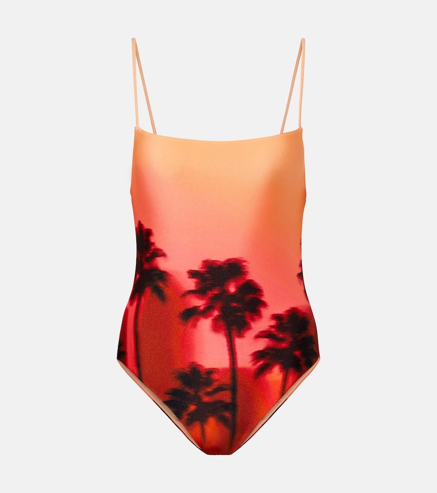 simkhai printed swimsuit