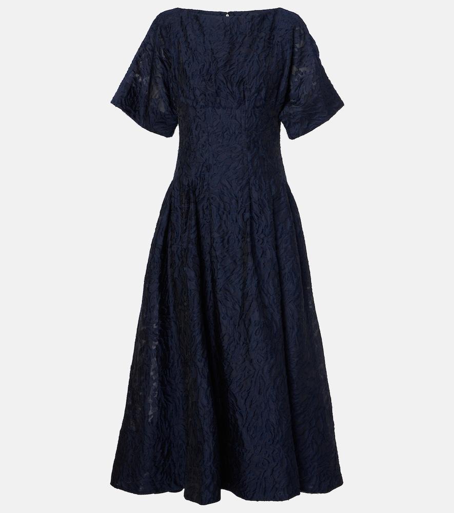 simkhai rosalie jacquard midi dress