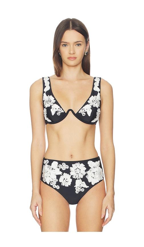simkhai rosie mono wire bikini top in black. - size l (also in m, s, xs)