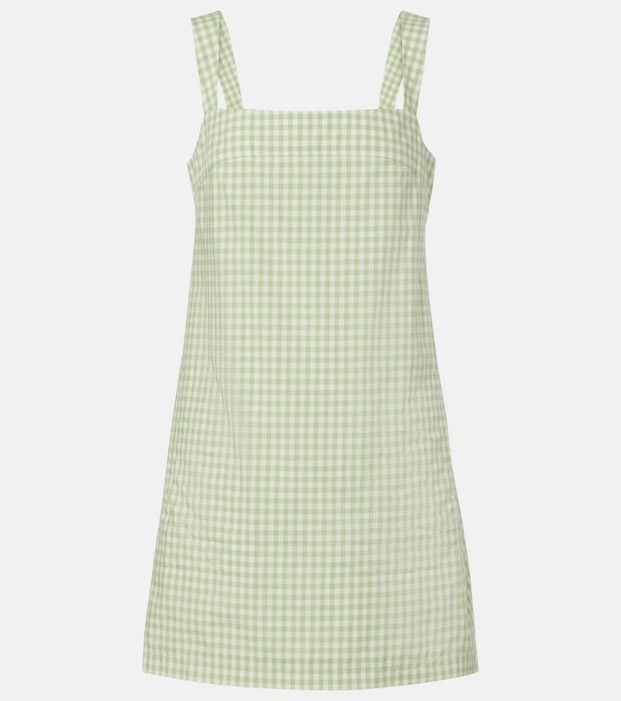 simkhai sloan gingham cotton-blend minidress