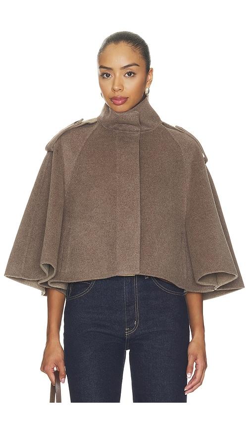 simkhai yara cape jacket in brown. - size l (also in xs, s, m)