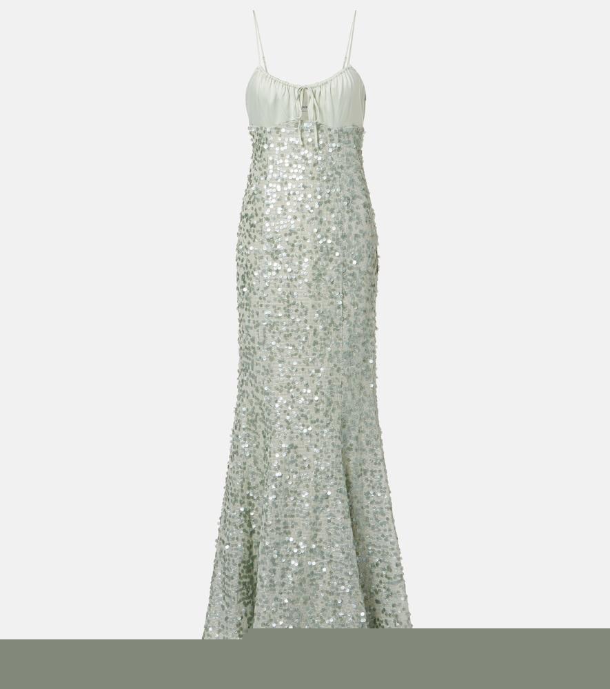 simkhai zarena sequined gown