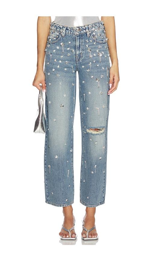 simkhai zealand embellished pant in blue. - size 26 (also in 28)