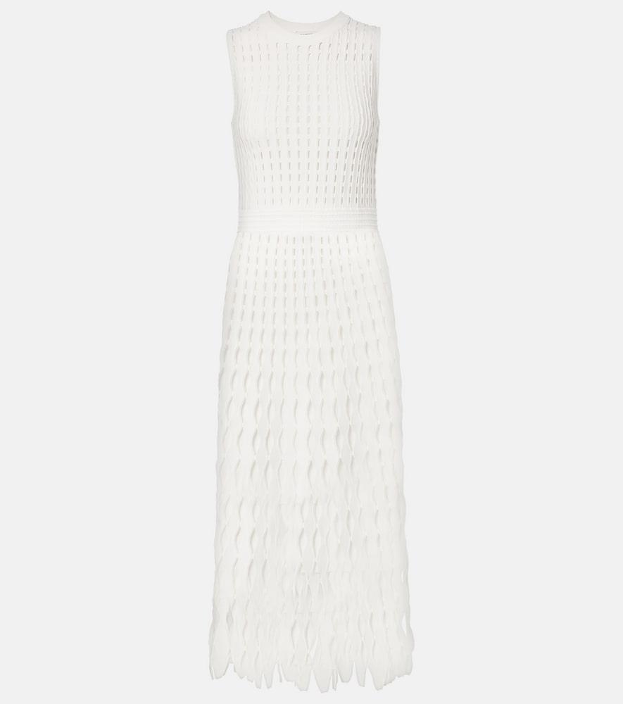 simkhai zyla open-knit midi dress