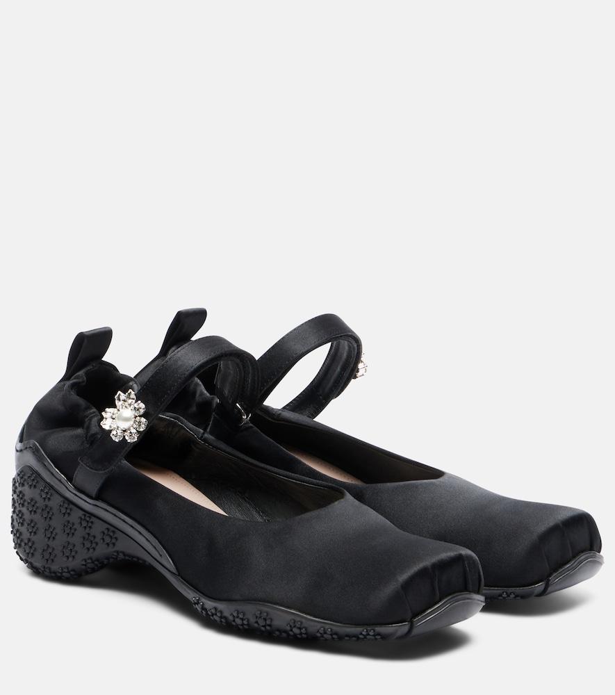 simone rocha ballet runner embellished ballet flats