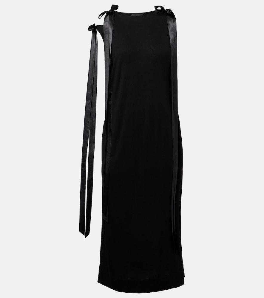 simone rocha bow-detail jersey midi dress