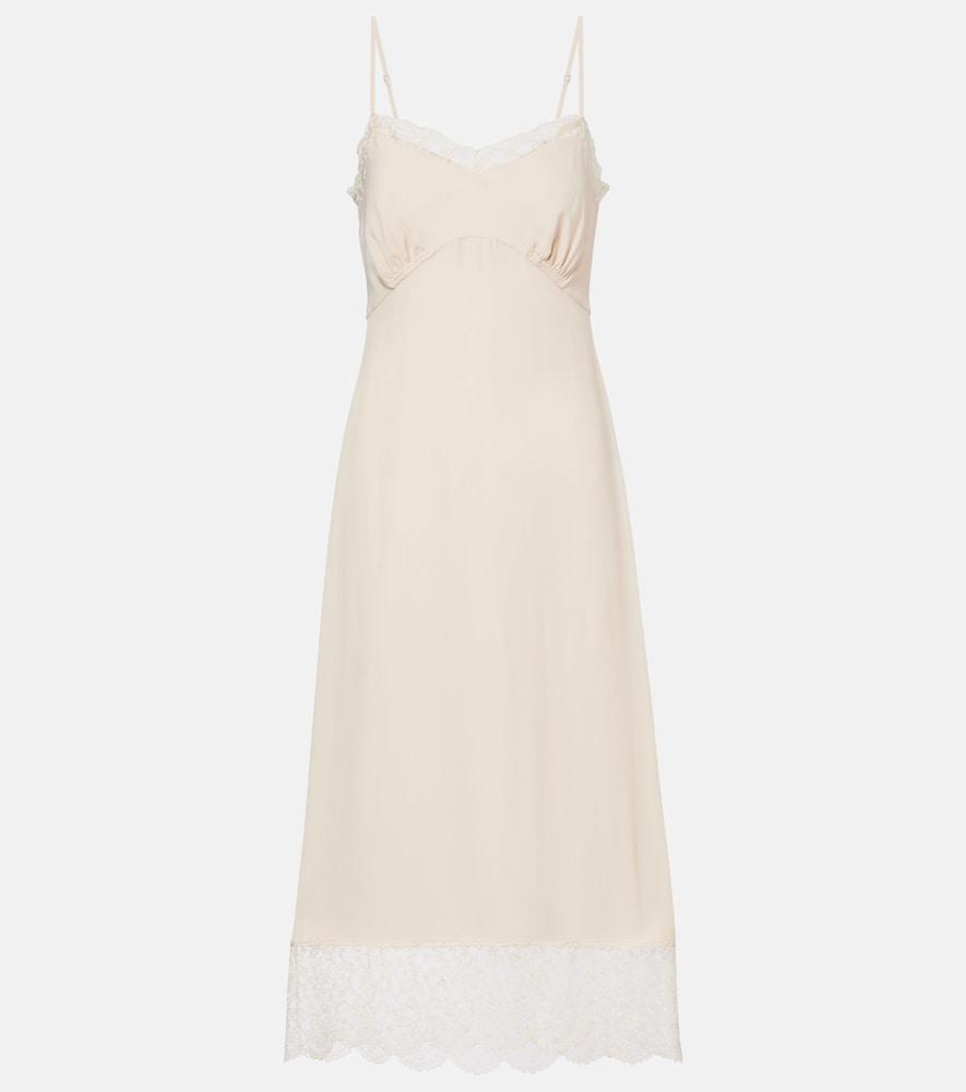 simone rocha crêpe de chine slip dress