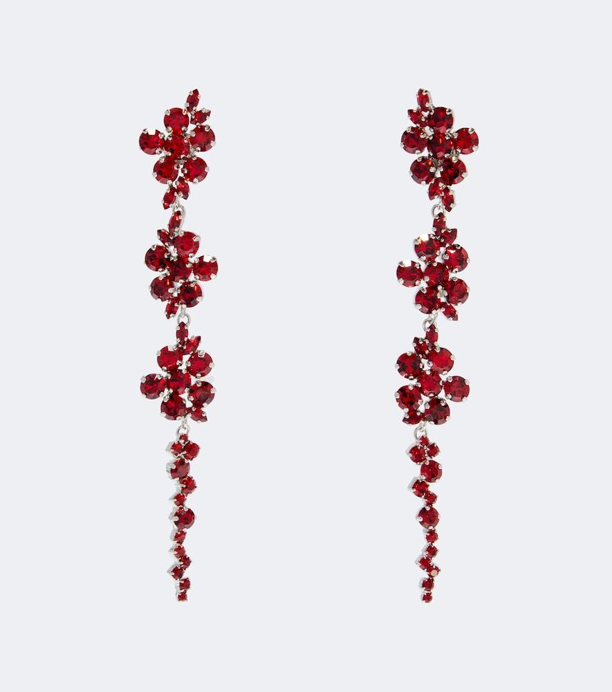 simone rocha crystal-embellished drop earrings