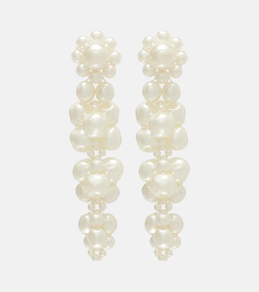 simone rocha drip faux pearl drop earrings
