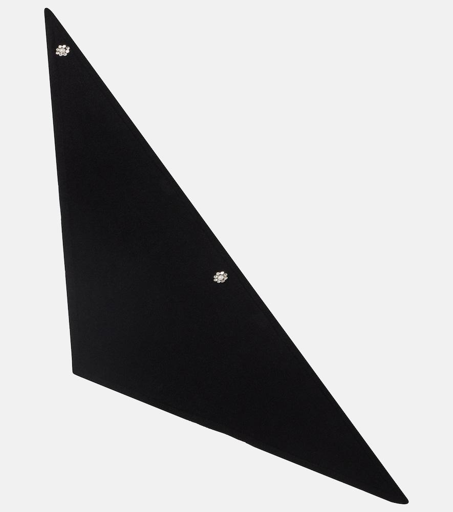 simone rocha embellished cashmere scarf