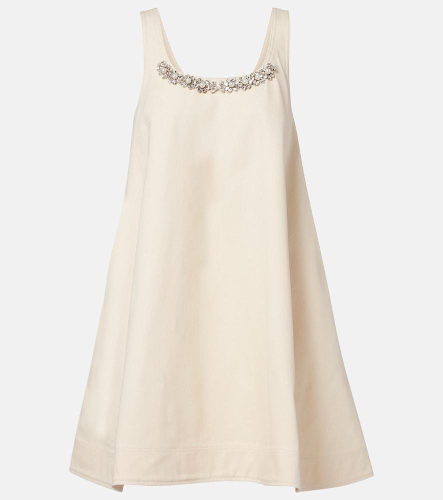 simone rocha embellished cotton minidress