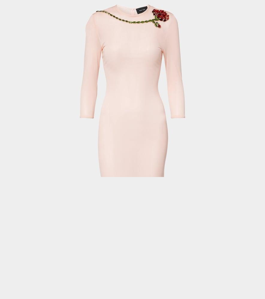 simone rocha embellished mesh midi dress