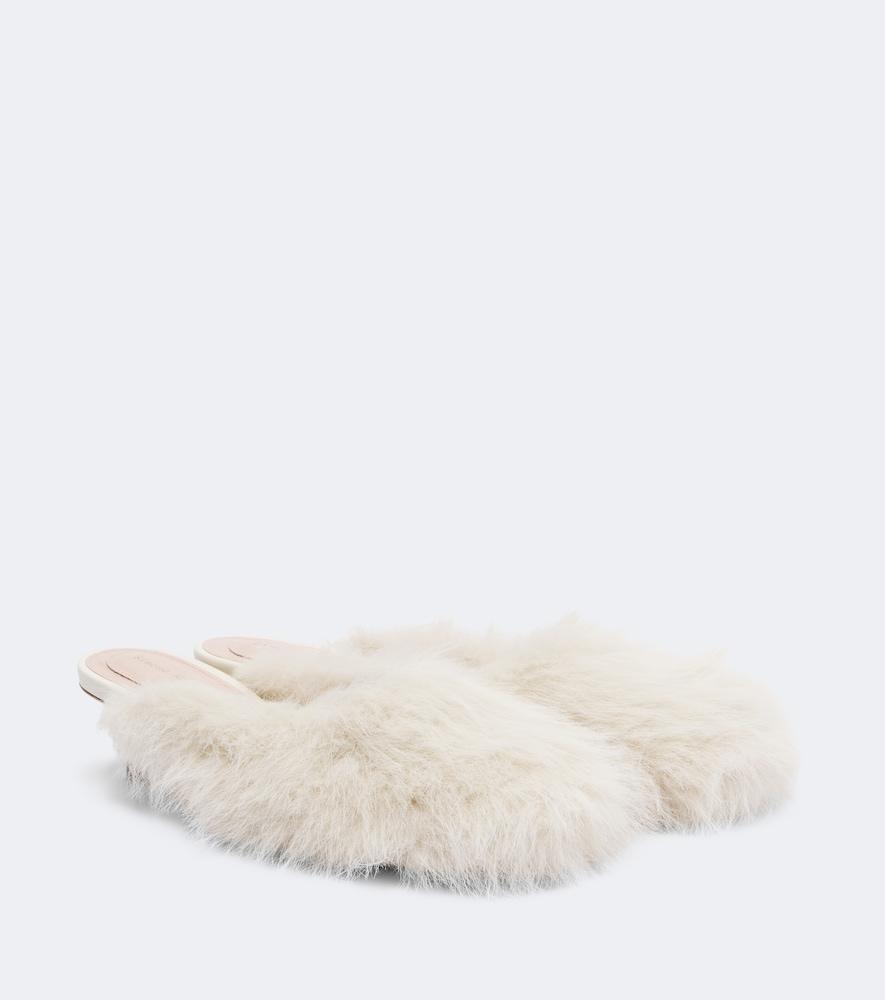 simone rocha leather-trimmed mules