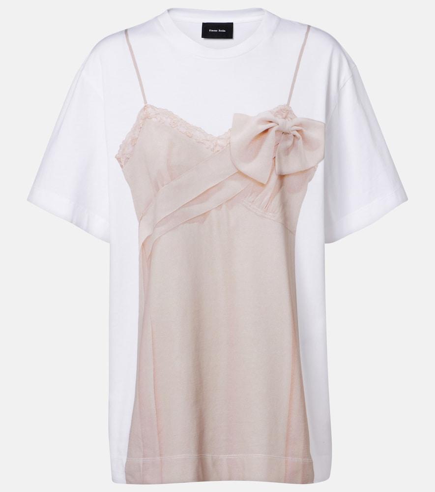 simone rocha trompe l'ail cotton jersey t-shirt