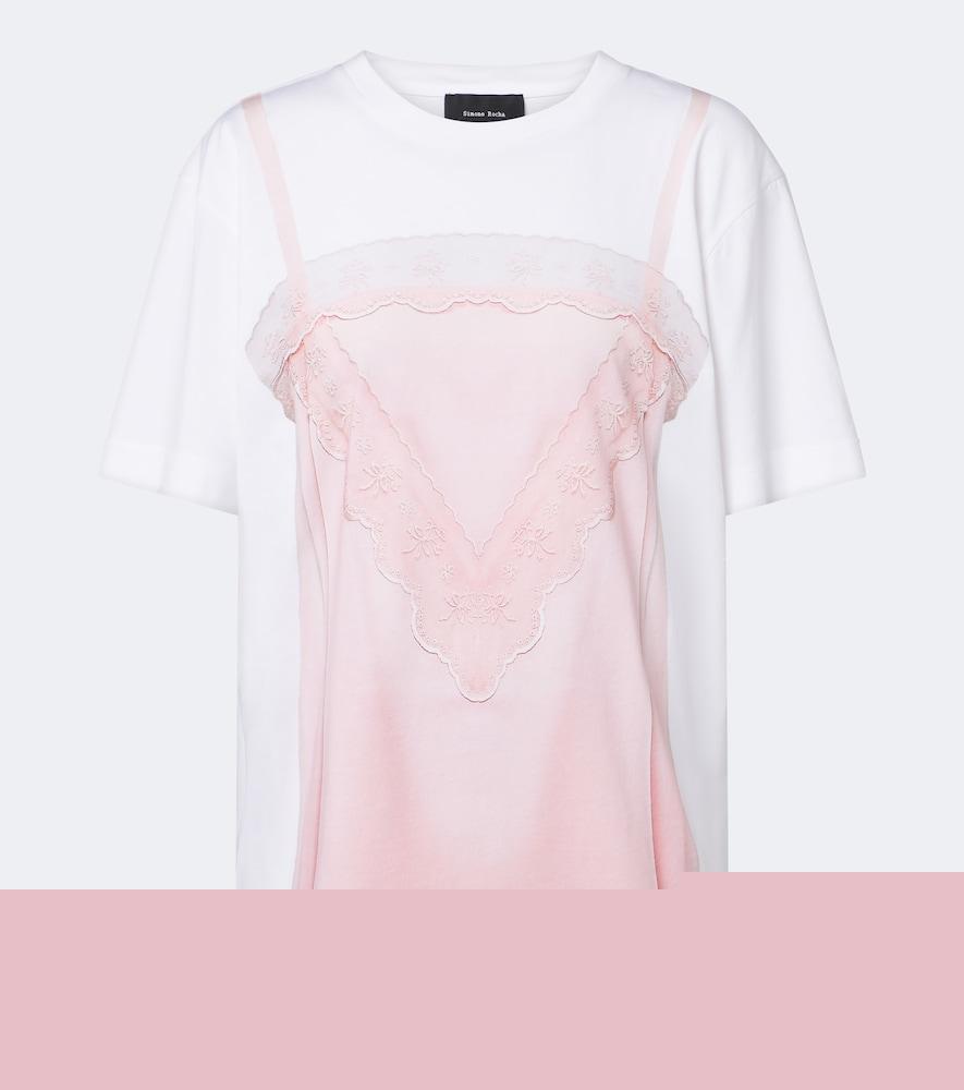 simone rocha trompe l'ail cotton jersey t-shirt