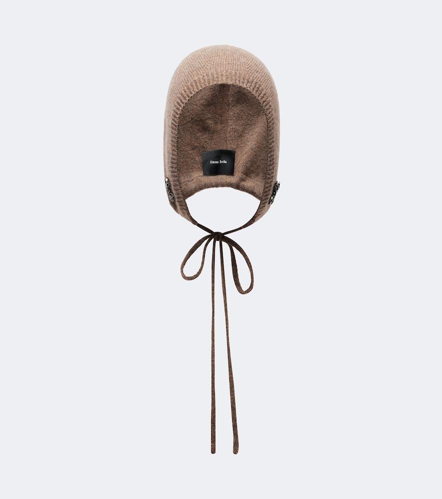 simone rocha turbo embellished cashmere hood
