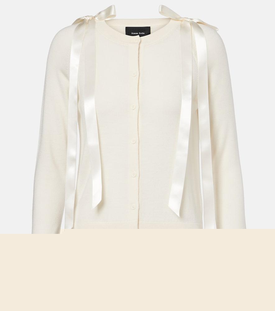 simone rocha wool and silk cardigan
