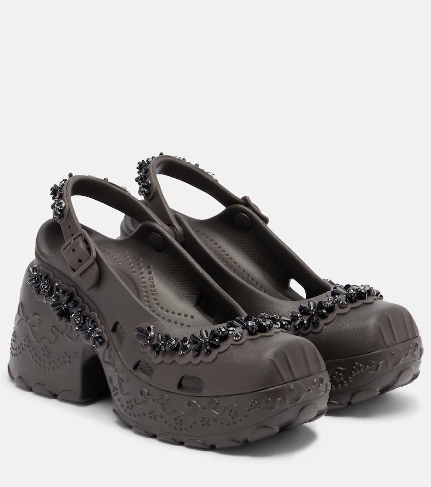simone rocha x crocs embellished slingback pumps