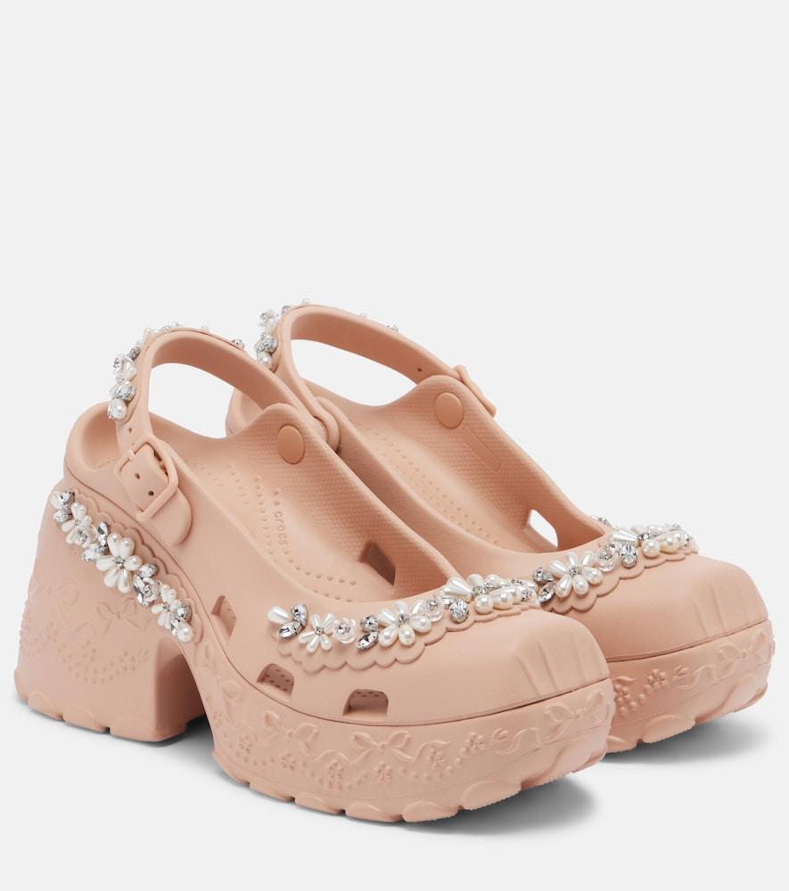 simone rocha x crocs embellished slingback pumps