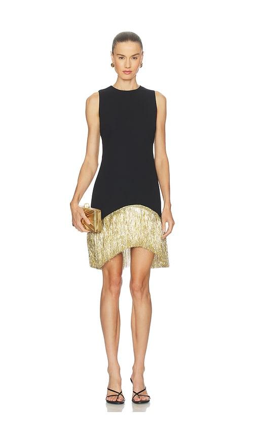 simonmiller bowie fringe mini dress in black. - size l (also in s, xs)