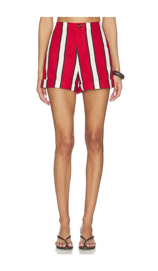simonmiller como linen short in red. - size 0 (also in 2, 4, 8)