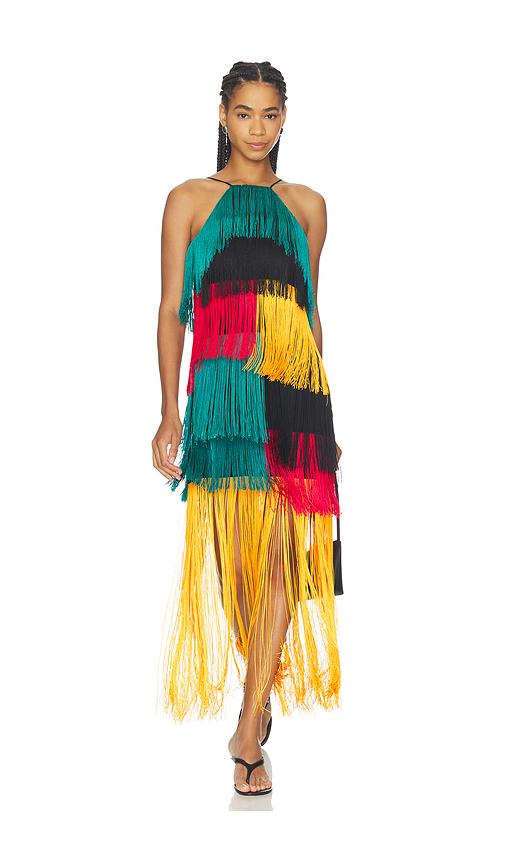 simonmiller drea fringe dress in multi. - size l (also in m, s, xs)