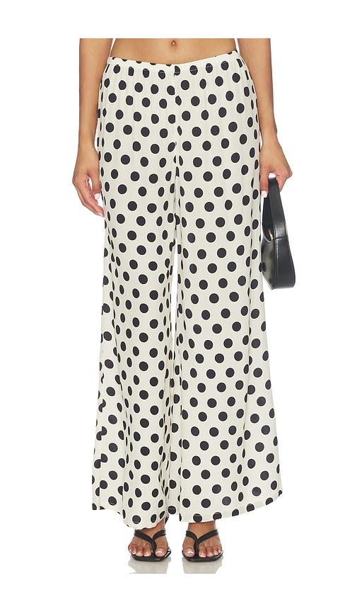 simonmiller nella crepe wide leg pant in black,white. - size l (also in m, s, xl, xs)