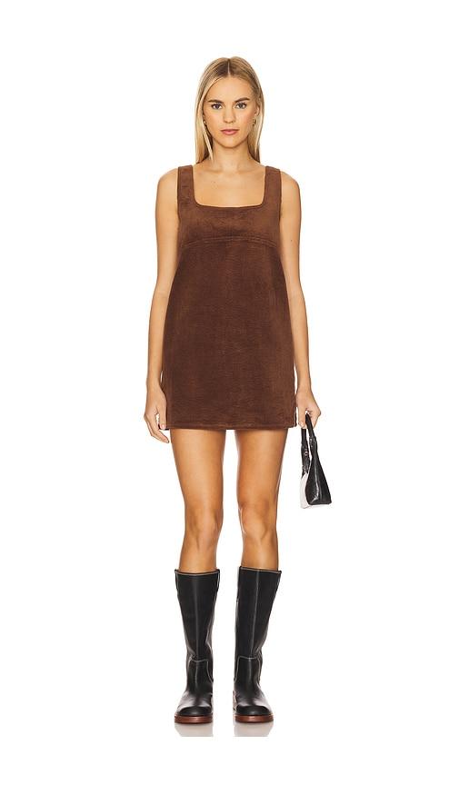 simonmiller sahara corduroy mini dress in brown. - size l (also in m, s)