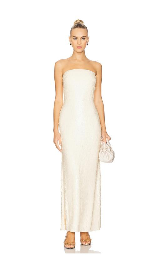 simonmiller sculpty strapless sequin dress in white. - size 0 (also in 2, 4, 8, 10)
