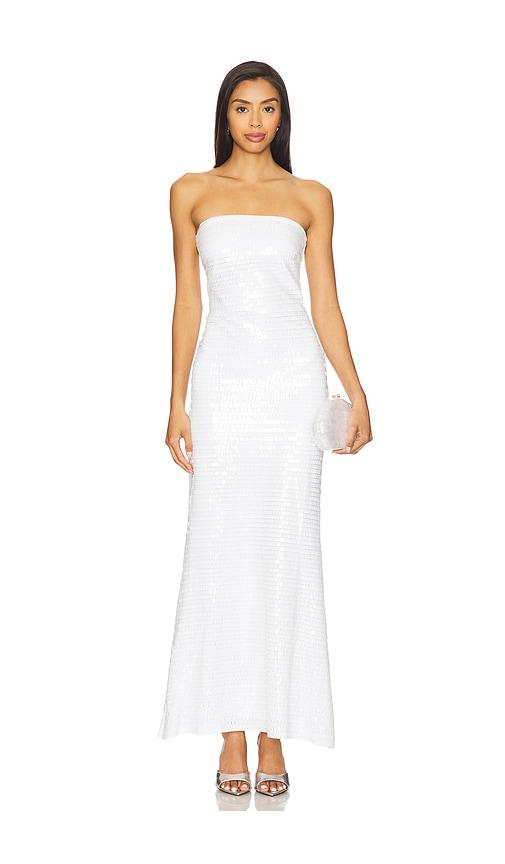simonmiller sculpty strapless sequin dress in white. - size 0 (also in 2)