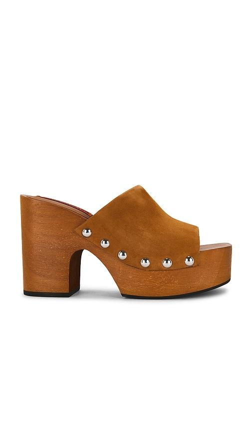 simonmiller suede sol wood sandal in brown. - size 36 (also in 37, 38, 39, 40)