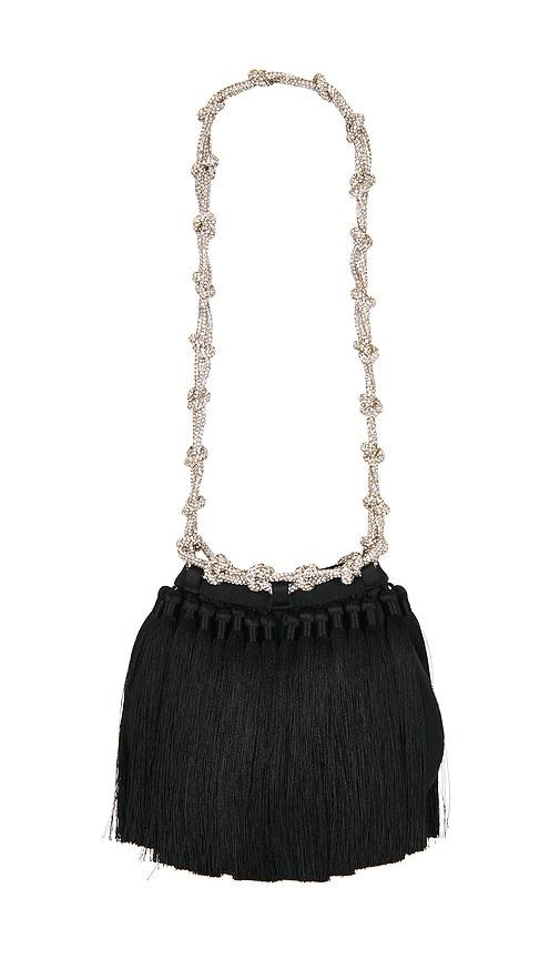simonmiller tassel evening knotty bag in black.