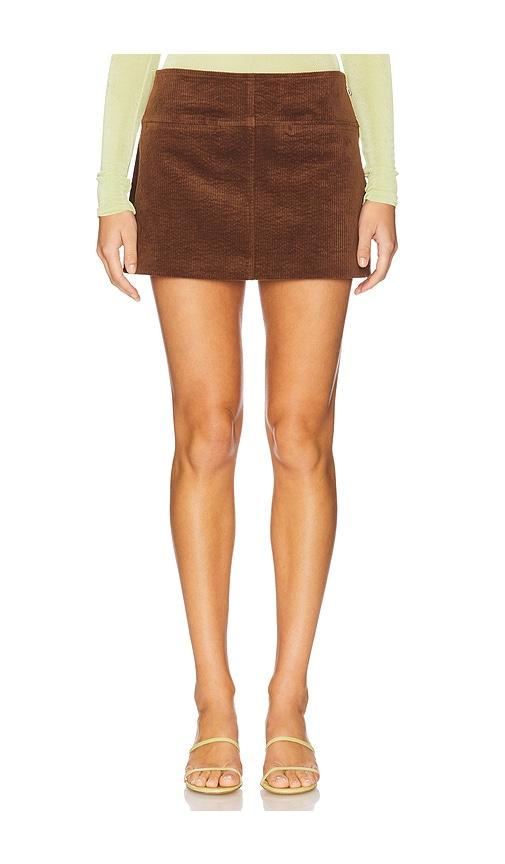 simonmiller twiggy corduroy mini skirt in coral. - size l (also in s, m)