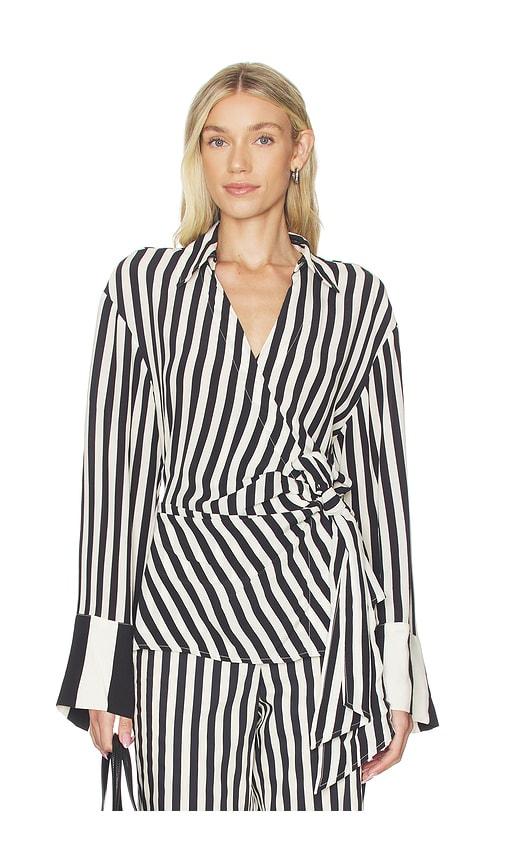 simonmiller vietta crepe top in black,white. - size s (also in xs)