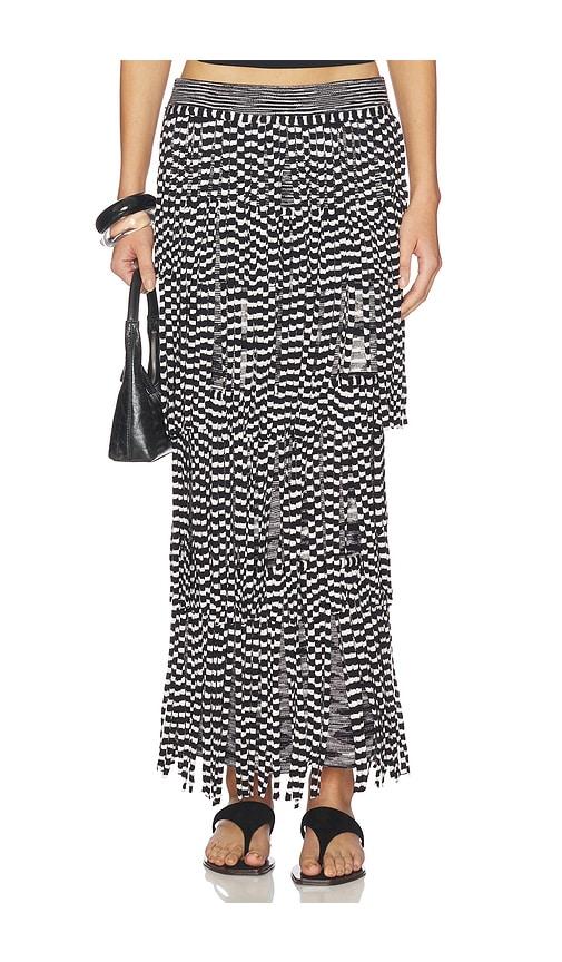 simonmiller za za knit fringe skirt in black,white. - size s (also in xs)