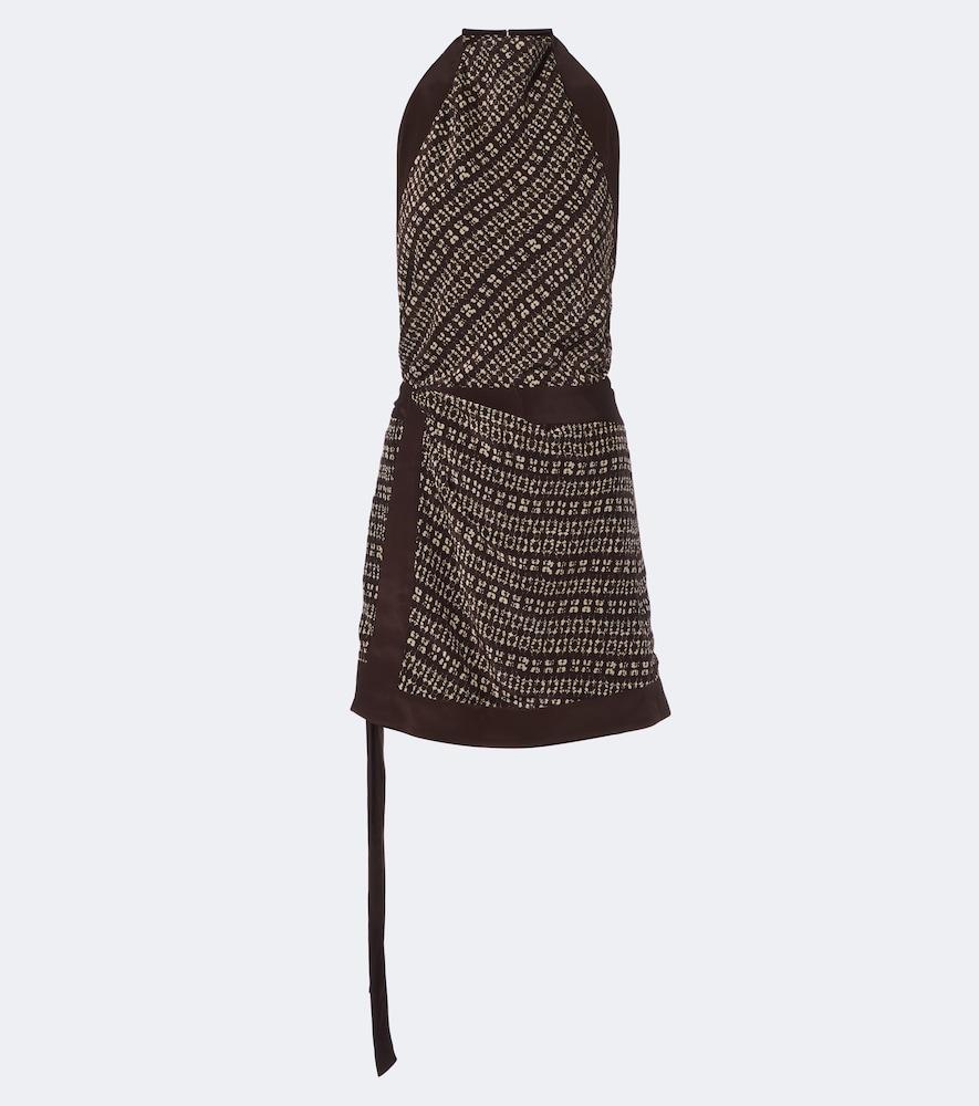 sir astrid printed open-back minidress