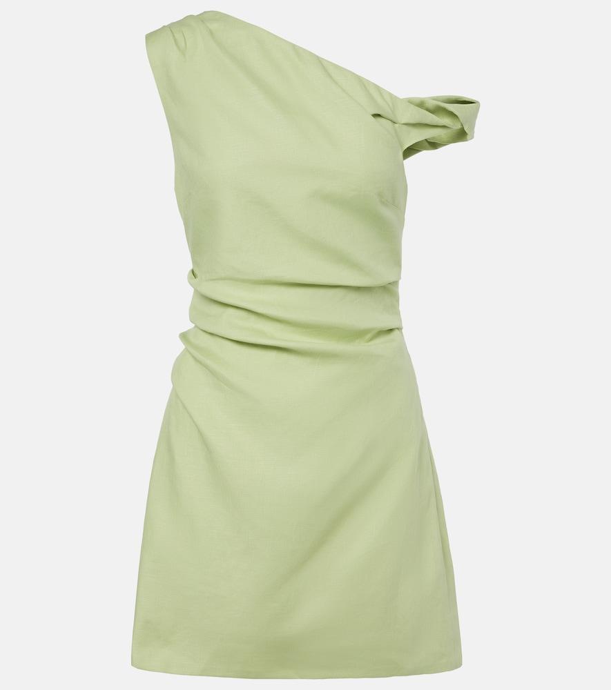 sir asymmetric linen minidress