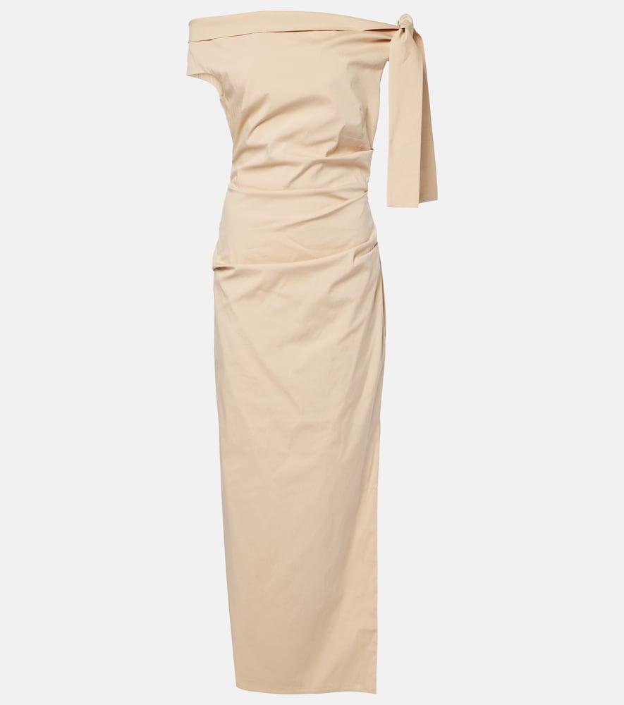 sir dahlia off-shoulder cotton-blend gown