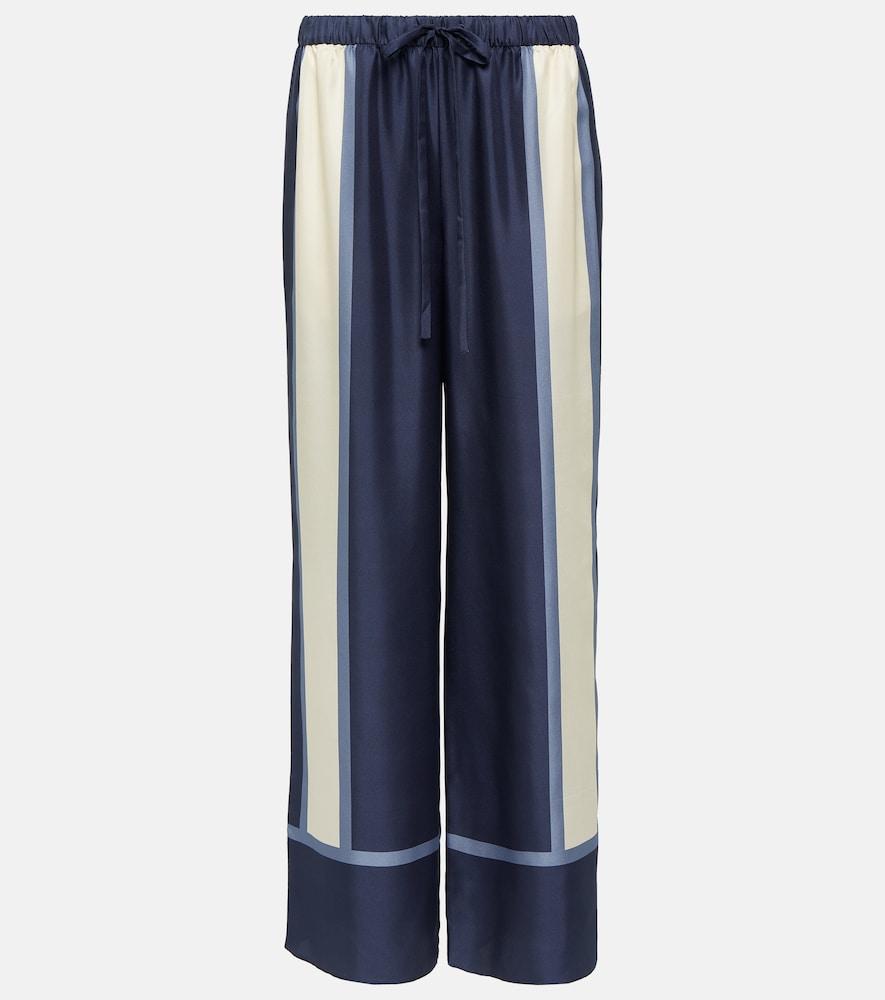 sir dazed printed silk palazzo pants
