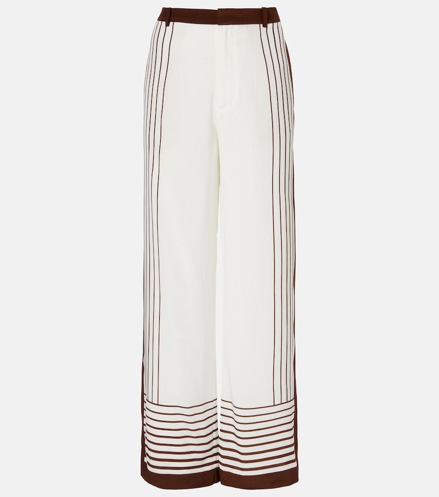 sir destino striped silk wide-leg pants
